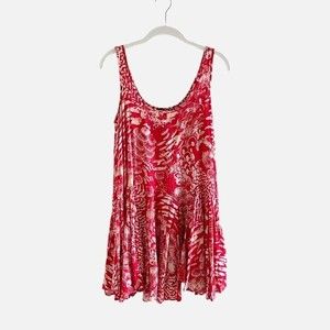 Free People Red Flowy Mini Dress S